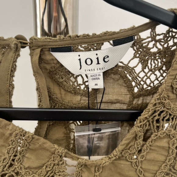 Joie Leith B Cropped Asymmetric Lace Blouse - Picture 9 of 9